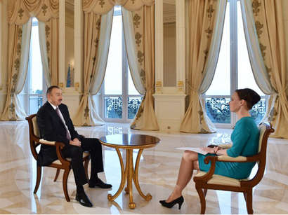 Президент Азербайджана дал интервью телеканалу «Россия-24»
