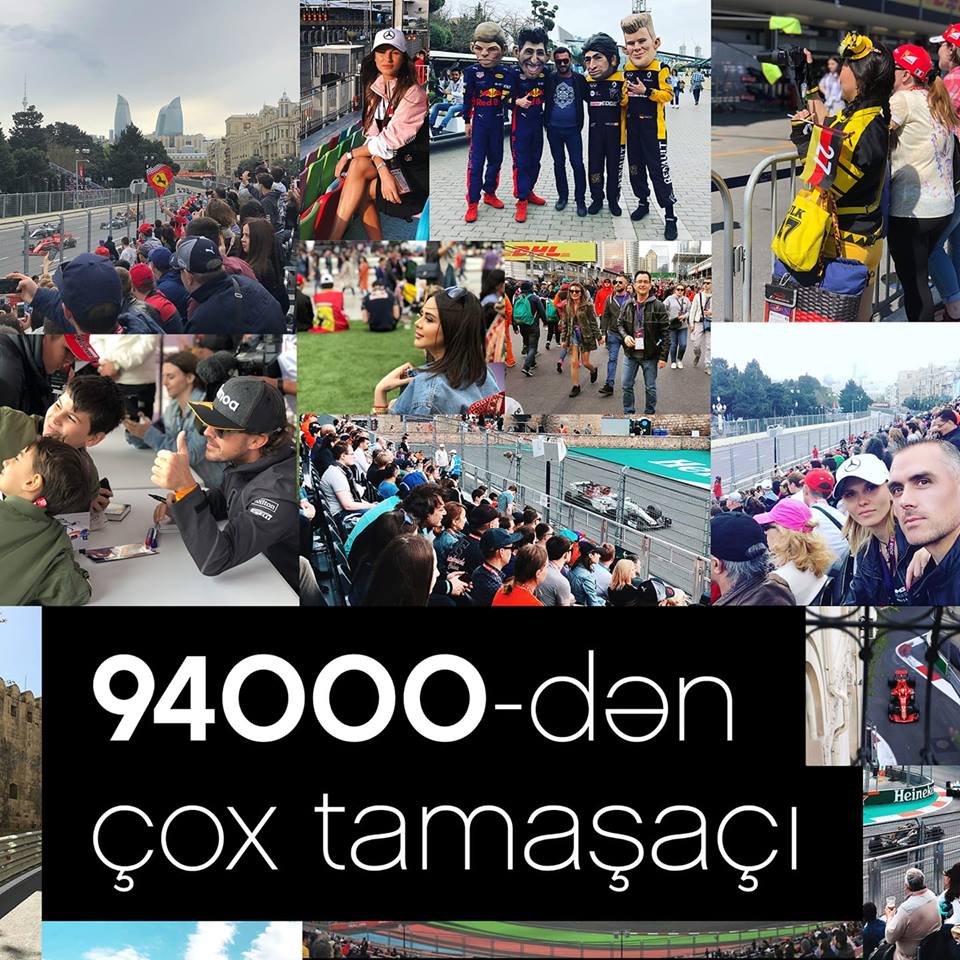 Гран-при Азербайджана по Формуле-1 посетили более 94 000 фанатов