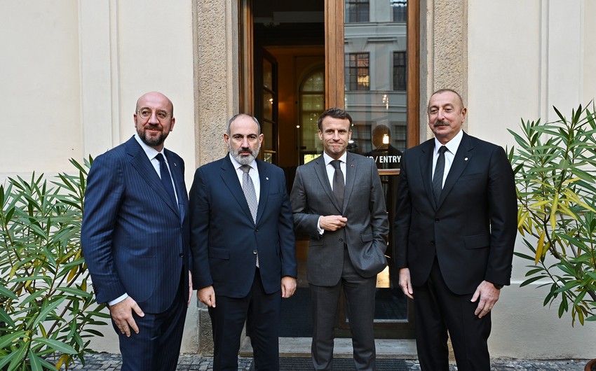 В Праге состоялась встреча лидеров Азербайджана, Армении, Франции и Совета  ...