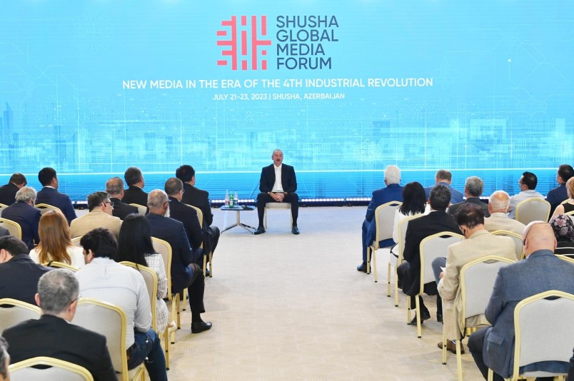 Президент Ильхам Алиев выступил на Шушинском глобальном медиа-форуме: В Шуше все делается на основе генплана